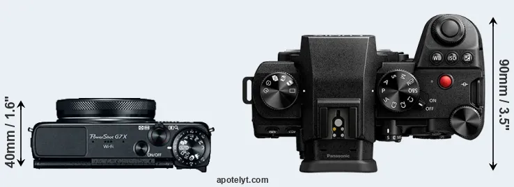 Compare G7X versus S5 II top