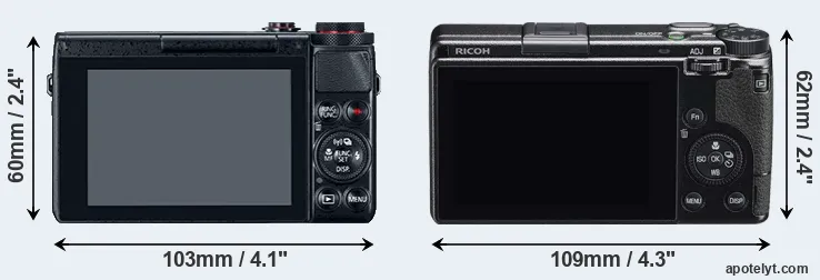 Comparison G7X or GR IIIx rear