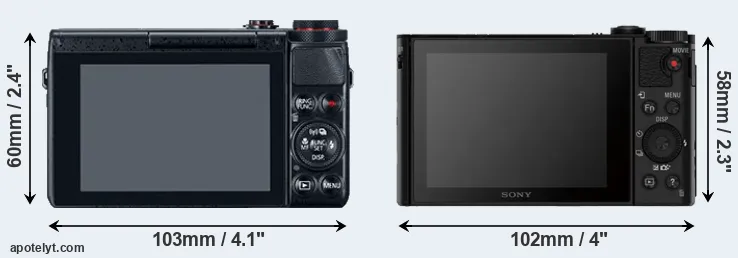 Comparison G7X or HX80 rear