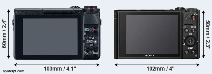 Comparison G7X or HX95 rear