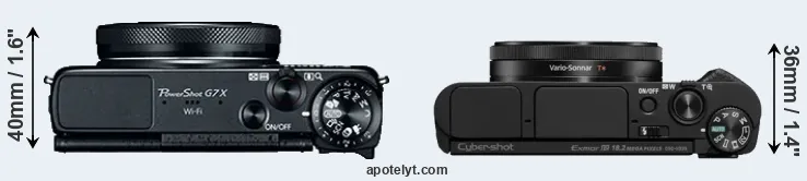 Compare G7X versus HX99 top