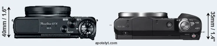 Compare G7X versus NEX-3N top