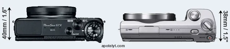 Compare G7X versus NEX-5 top