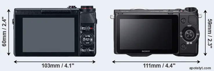 Comparison G7X or NEX-5R rear