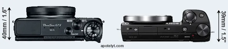 Compare G7X versus NEX-5R top