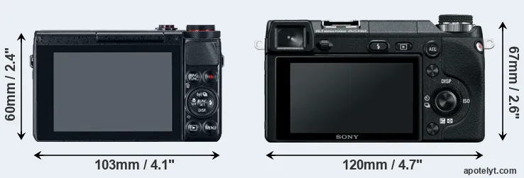Comparison G7X or NEX-6 rear