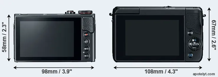 Comparison G9X Mark II or M10 rear