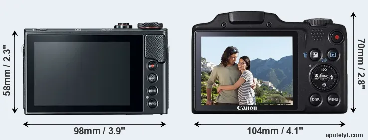 Comparison G9X Mark II or SX510 rear