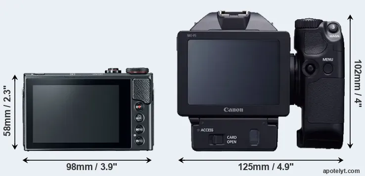 Comparison G9X Mark II or XC10 rear