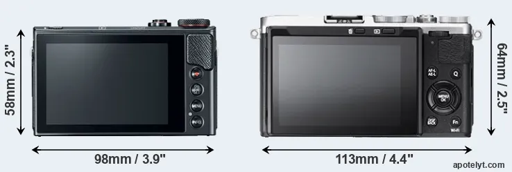 Comparison G9X Mark II or X70 rear