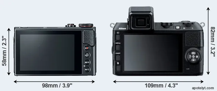 Comparison G9X Mark II or V2 rear