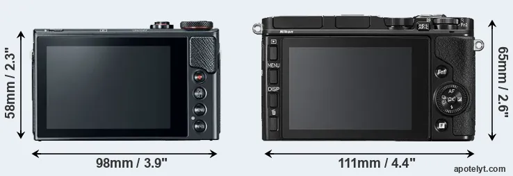 Comparison G9X Mark II or V3 rear
