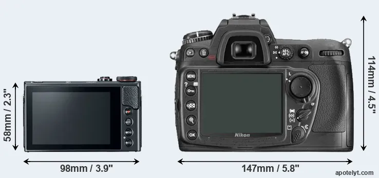 Comparison G9X Mark II or D300 rear