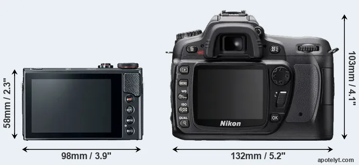 Comparison G9X Mark II or D80 rear