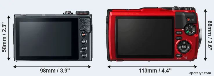 Comparison G9X Mark II or TG-5 rear