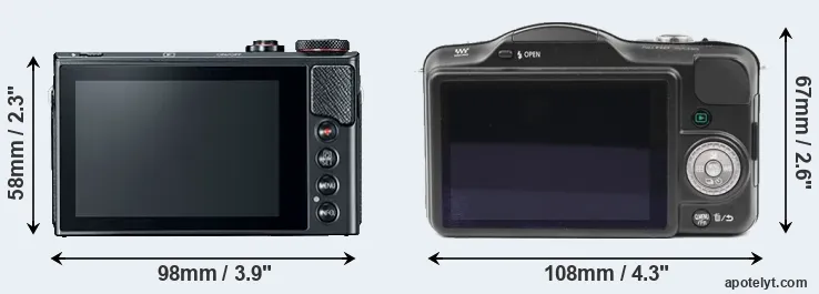 Comparison G9X Mark II or GF3 rear