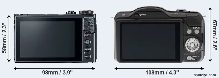 Comparison G9X Mark II or GF5 rear