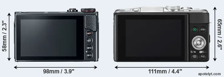 Comparison G9X Mark II or GF6 rear