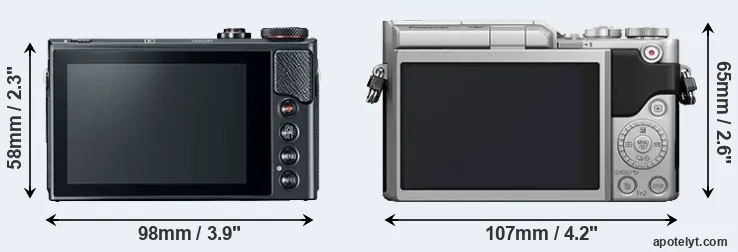 Comparison G9X Mark II or GX800 rear