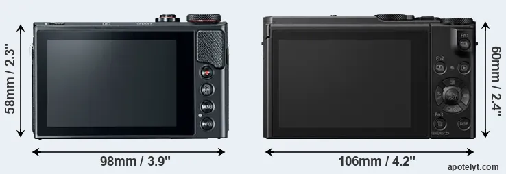 Comparison G9X Mark II or LX10 rear