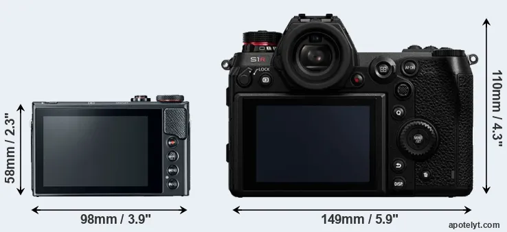 Comparison G9X Mark II or S1R rear