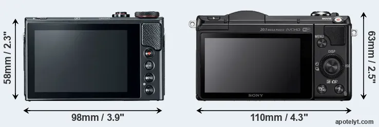 Comparison G9X Mark II or A5000 rear