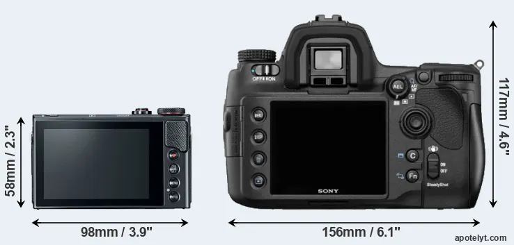 Comparison G9X Mark II or A850 rear