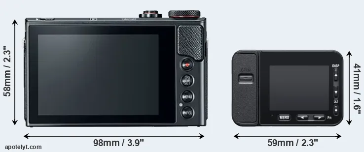 Comparison G9X Mark II or RX0 II rear
