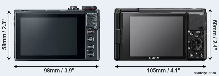 Comparison G9X Mark II or ZV-1 rear