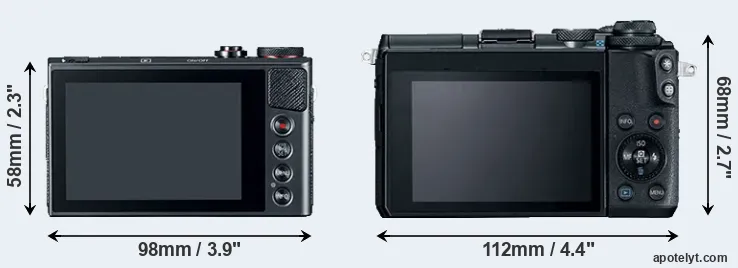 Comparison G9X or M6 rear