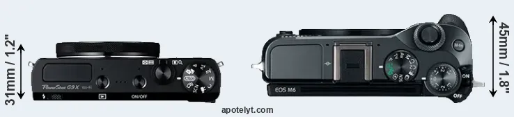 Compare G9X versus M6 top