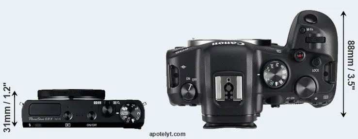 Compare G9X versus R6 top