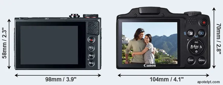 Comparison G9X or SX510 rear