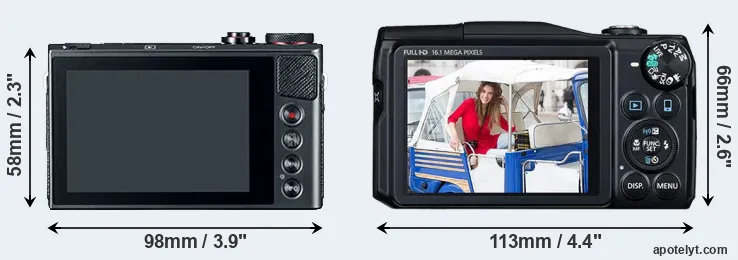 Comparison G9X or SX700 rear