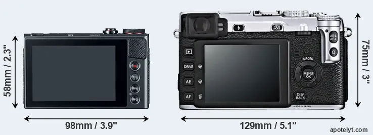 Comparison G9X or X-E1 rear