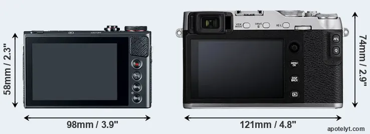 Comparison G9X or X-E3 rear