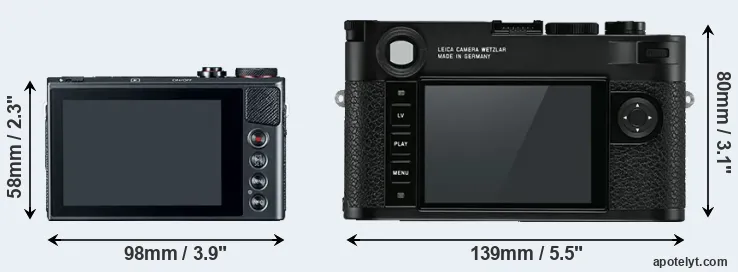 Comparison G9X or M10 rear