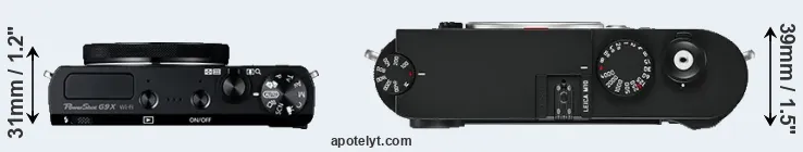Compare G9X versus M10 top
