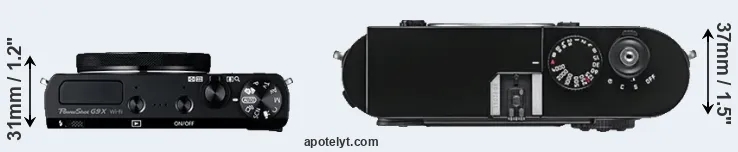 Compare G9X versus M9 top