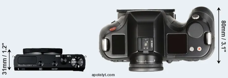 Compare G9X versus S Typ 007 top