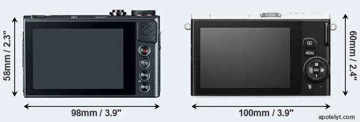 Comparison G9X or J4 rear