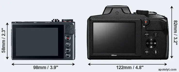 Comparison G9X or B600 rear