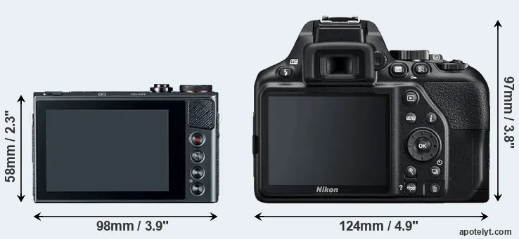 Comparison G9X or D3500 rear
