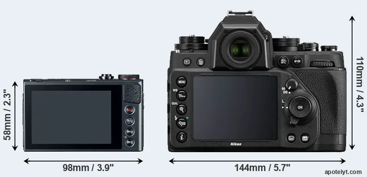 Comparison G9X or Df rear