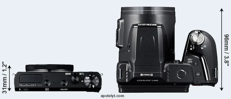 Compare G9X versus L840 top