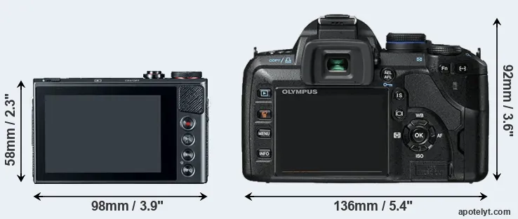 Comparison G9X or E-520 rear