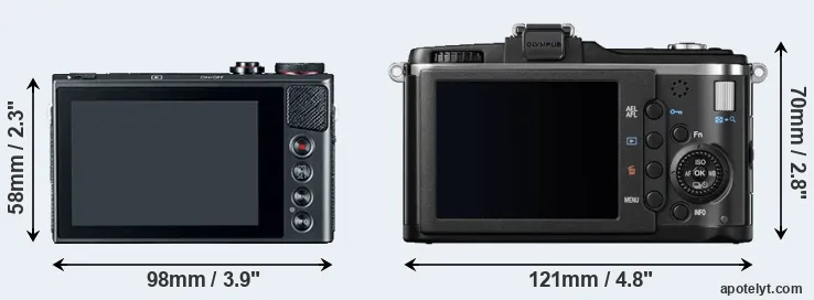 Comparison G9X or E-P2 rear