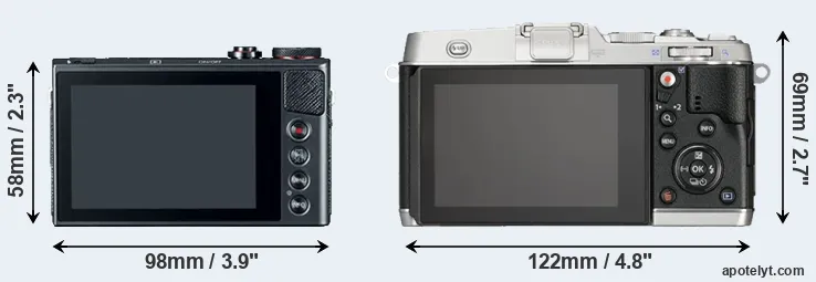 Comparison G9X or E-P5 rear