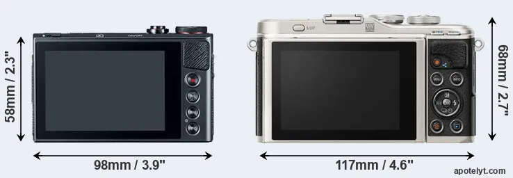 Comparison G9X or E-PL9 rear