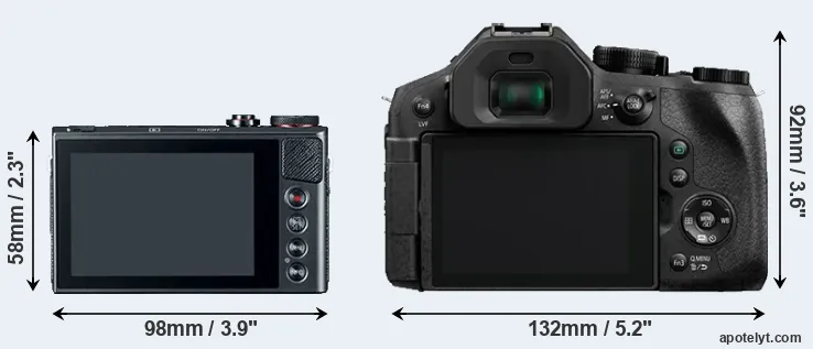 Comparison G9X or FZ330 rear